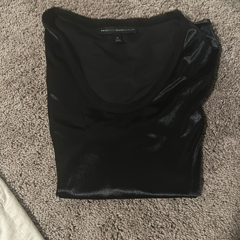 Never worn Short sleeve velvet Tee from White House black Market